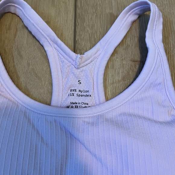 Light Pink Ribbed Tank Top - Picture 3 of 3